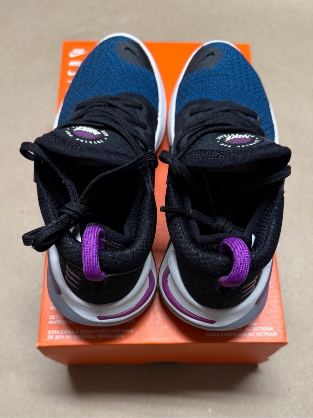 Nike Joyride Run Flyknit Black Valerian Blue Womens running shoes size 5 NEW! - Picture 4 of 6